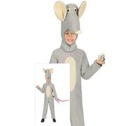 FIESTAS GUIRCA Costume da topo per ragazzi - Tuta da topo grigio - Animali Costumi per bambini da 10 a 12 anni