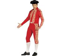FIESTAS GUIRCA Costume Torero Rosso Uomo - Costume Torero Spagnolo Uomo Taglia S