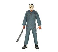 CARNEVALE HALLOWEEN VESTITO TUTA JASON VENERDI 13 MICHAEL MYERS ADULTO
