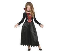 FIESTAS GUIRCA Costume da Vampira Elegante - Abito Rosso e Nero per Bambina 14-1
