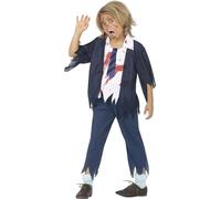 FIESTAS GUIRCA Costume da Zombie da scolaretto Blu per Bambino