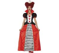 FIESTAS GUIRCA | Costume Dama di Cuori (38-40/M) - Vestito e Corona - Costumi da Regina di Cuori per Halloween, Carnevale, Giornata Mondiale del Libro e Feste in Maschera - Ideale per Donne Adulte