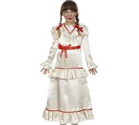 FIESTAS GUIRCA | Costume Devil Doll Bambini (5-6 Anni) - Vestito per Bambine - Costume da Bambola Diabolica e Demone per Halloween, Carnevale e Feste - Ideale per Ragazze - Bianco e Rosso