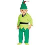 FIESTAS GUIRCA | Costume di Arciere Bambini (2-3 Anni) - Camicia, Cintura, Cappello e Pantaloni - Costumi da Fiaba e Fate per Feste in Maschera - Ideale per Bambini Piccoli - Verde