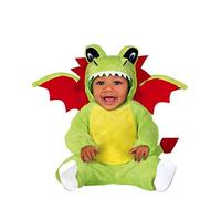 FIESTAS GUIRCA | Costume di Drago per Bebè e Neonati - Include Ali, Cappuccio, Coda e Tutù - Costumi da Animali per Halloween, Carnevale e Feste per Bambini - Ideale per Unisex - Verde e Rosso
