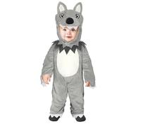 FIESTAS GUIRCA | Costume di Lupo Bebè - Cappuccio e Tutù - Costumi da Animali per Halloween, Carnevale e Feste in Maschera - Ideale per Bebè e Bambini Piccoli