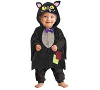 FIESTAS GUIRCA | Costume di Pipistrello Bebè (18-24 Mesi) - Cappuccio e Poncho - Costumi da Animali per Halloween, Carnevale e Feste in Maschera - Ideale per Bebè e Bambini Piccoli - Nero
