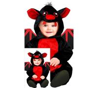 FIESTAS GUIRCA Costume da pipistrello rosso per neonato - Simpatico costume da pipistrello vampiro per bambini - Età 12-18 mesi