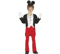 FIESTAS GUIRCA | Costume di Topolino Bambini (10-12 Anni) - Giacca, Diadema, Pantaloni e Pettorina - Costumi da Animali per Halloween, Carnevale e Feste in Maschera - Ideale per Bambini - Nero e Rosso