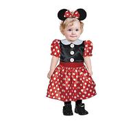 FIESTAS GUIRCA | Costume di Topolino Bambini (2-3 anni) - Diadema e Vestito - Costumi da Topina per Halloween, Carnevale e Feste in Maschera - Ideale per Bambine Piccole - Rosso e Nero