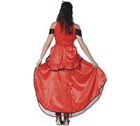 FIESTAS GUIRCA Costume Donna Sexy Ballerina Burlesque - Vestito Rosso Can Can- Costumi Donna Western Saloon Taglia XL 50-52