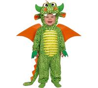 COSTUME CARNEVALE DRAGO VESTITO GUIRCA NEONATO ANIMALE UNISEX DRAGHETTO BIMBO