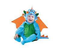FIESTAS GUIRCA | Costume Drago Bebè - Include Ali, Cappuccio, Coda e Tuta - Costumi da Animali per Halloween, Carnevale e Feste in Maschera - Ideale per Bebè Unisex - Blu e Arancione