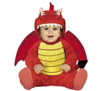 FIESTAS GUIRCA | Costume Drago Neonato - Rosso - Taglie 12-24 Mesi