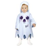 FIESTAS GUIRCA | Costume Fantasma Neonato - Tunica con Cappuccio - Bianco