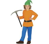 FIESTAS GUIRCA | Costume Gnomo della Foresta Bambini - Giacca, Cintura, Cappello e Pantaloni - Costumi da Fiaba e Fate per Giornata Mondiale del Libro, Halloween e Carnevale - Unisex - Arancione e Blu