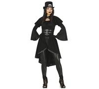 FIESTAS GUIRCA Costume gotico - Abito nero elegante per donna adulta