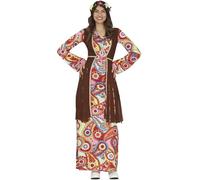 FIESTAS GUIRCA Costume Hippie con Abito Lungo da Donna