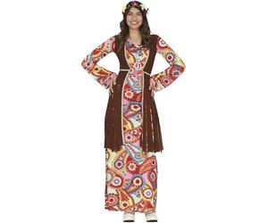 FIESTAS GUIRCA Costume Hippie con Abito Lungo da Donna