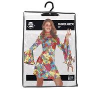 FIESTAS GUIRCA | Costume Hippie Donna (38-40/M) - Vestito Anni '60 - Costumi da Adulto per Feste a Tema, Carnevale e Halloween - Ideale per Celebrazioni in Stile Retrò e Vintage - Multicolore