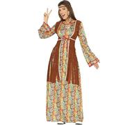 Guirca- Costume Hippie Donna Figli dei Fiori, Multicolore, M, 88289