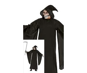 FIESTAS GUIRCA | Costume La Morte per Adulto - Cappuccio e Tunica - Costumi da Terrore e Spettri per Halloween, Carnevale e Feste in Maschera - Ideale per Uomo