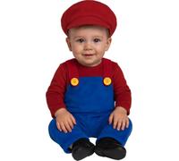 FIESTAS GUIRCA Costume da Conducente di treno avventuriero Infantile - Tuta da Meccanico Rossa con cappello - Costume da bambino 2-3 Anni
