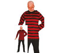 FIESTAS GUIRCA | Costume Mr. Scissors Adulto - Camicia - Costumi da Film e Halloween per Feste Horror e Mascherate - Ideale per Uomini - Nero e Rosso