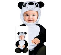 FIESTAS GUIRCA | Costume Panda Neonato - Cappuccio e Tutù - Costumi da Animali e Orsi per Halloween, Carnevale e Feste in Maschera - Ideale per Bambini Piccoli - Bianco e Nero