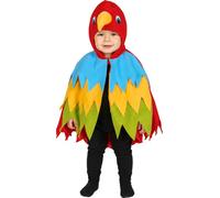 FIESTAS GUIRCA | Costume Pappagallo per Bebè - Mantello e Cappuccio - Costumi da Animali per Halloween, Carnevale e Feste in Maschera - Ideale per Bambini e Bambine - Multicolore