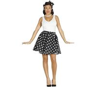 W WIDMANN MILANO Party Fashion - Costume da ragazza rocknroll anni 50, a pois, due pezzi