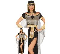 FIESTAS GUIRCA Costume Egizia Donna Adulto Nero Oro Set 3 Pezzi
