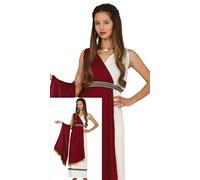 Fiestas Guirca Costume Romana Bambina 14/16 anni - Cappa, Cintura e Tunica - Rosso/Nero