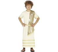 FIESTAS GUIRCA | Costume Romano Bambino - Tunica e Cintura - Beige Oro