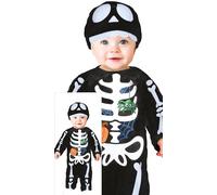 FIESTAS GUIRCA | Costume Scheletro Neonato e Bambino - Jumpsuit e Cappello
