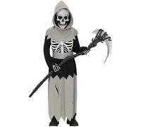 FIESTAS GUIRCA | Costume scheletron Mystic Bambini (10-12 Anni) - Cappuccio, Cintura e Tunica - Costumi da Scheletro per Halloween, Carnevale e Feste in Maschera - Ideale per Bambini - Nero e Verde