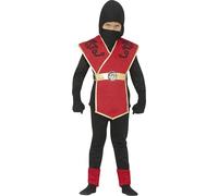 FIESTAS GUIRCA - Costume Shinobi Tuta da bambino Rosso