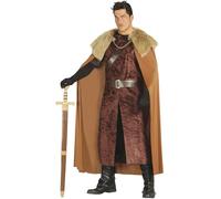 FIESTAS GUIRCA | Costume Signore delle Terre Alte - Mantello, Cintura e Tunica - Costumi Medievali e da Film per Halloween, Carnevale e Feste in Maschera - Ideale per Uomo Adulto
