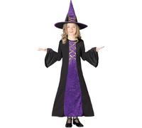FIESTAS GUIRCA Costume Strega Viola Bambina