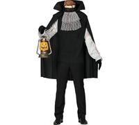 FIESTAS GUIRCA | Costume Testa Tagliata per Uomo - Maglietta, Mantello, Spalline, Maschera e Pettorina - Costumi Horror per Halloween e Feste da Paura - Ideale per Adulti