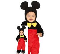 FIESTAS GUIRCA | Costume Topolino Baby (2-3 anni) - Cappello e Tutù per Bambino - Ideale per Feste, Eventi e Celebrazioni da Topolino - Costumi Infantili - Nero e Rosso