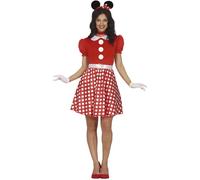 COSTUME CARNEVALE MINNIE MOUSY DONNA VESTITO TOPOLINA ADULTA GUIRCA
