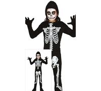 Fiestas Guirca Costume Tuta Scheletro Bambino Bambina 10-12 Anni