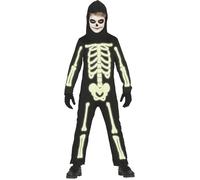 COSTUME SCHELETRO FLUORESCENTE 10-12 ANN