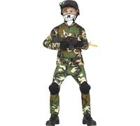 Fiestas Guirca Costume uniforme da soldato militare per bambino età 7-9 anni