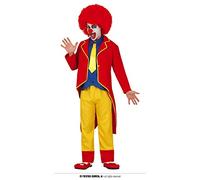 FIESTAS GUIRCA Costume Uomo Clown con Frac Rosso