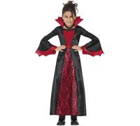 Ragazze Classico Vittoriano Vampiro Costume Halloween Vampira Età 3-12
