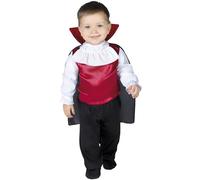 FIESTAS GUIRCA | Costume Vampiro Bebè (12-18 Mesi) - Camicia, Cappa e Pantaloni - Costumi di Halloween e Feste di Vampiri per Bambini Piccoli - Ideale per Bebè - Granata e Nero