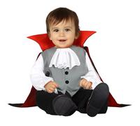 FIESTAS GUIRCA Costume Vampiro Neonato Nero Rosso per Carnevale Halloween