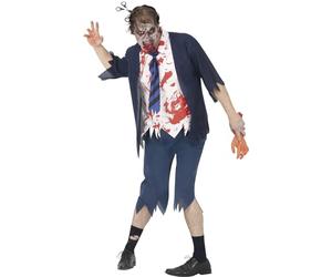 FIESTAS GUIRCA | Costume Zombie Liceale - Camicia, Giacca e Pantaloni - Costumi da Studente Zombie per Halloween, Carnevale e Feste in Maschera - Ideale per Adolescenti e Adulti